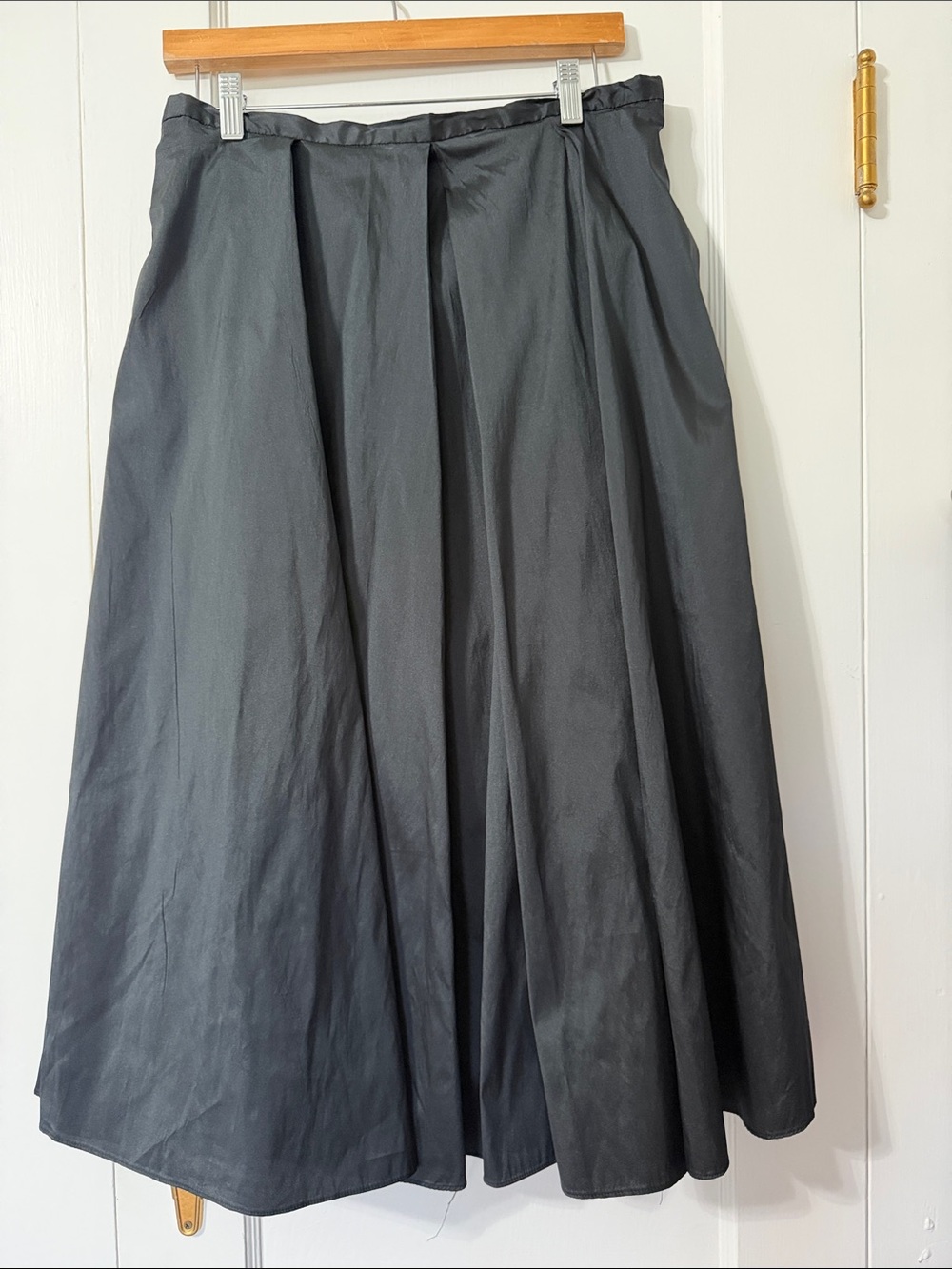 Adrianna Papell Charcoal Black Full A-Line Skirt